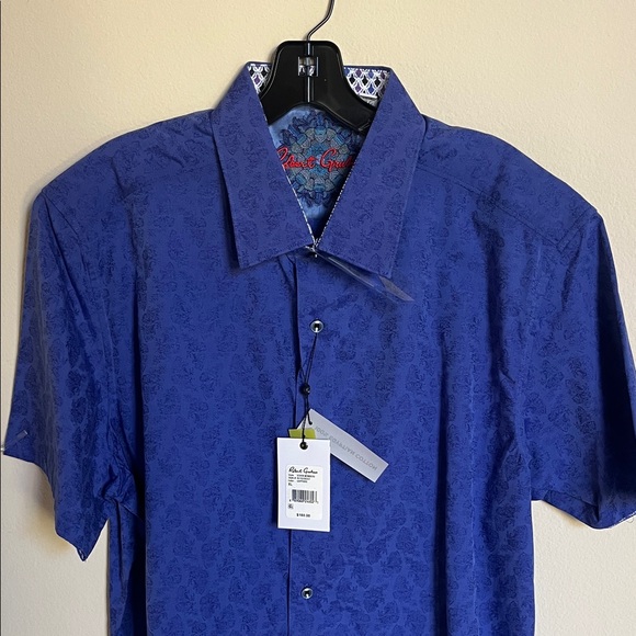 Robert Graham Other - Robert Graham Short-Sleeve Paisley Button-Down in Royal Blue